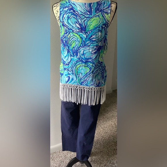 Lilly Pulitzer Navy Anke Pencil Pant size 6 - Picture 3 of 11